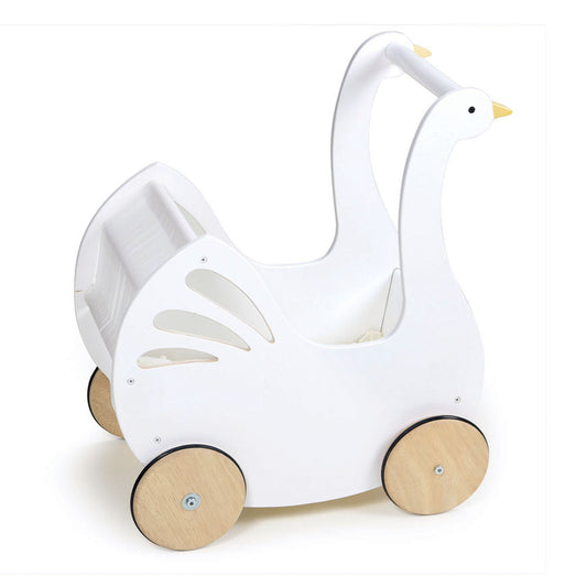 Imagine Carucior Lebada, din lemn premium - Sweet Swan Pram - TL8105