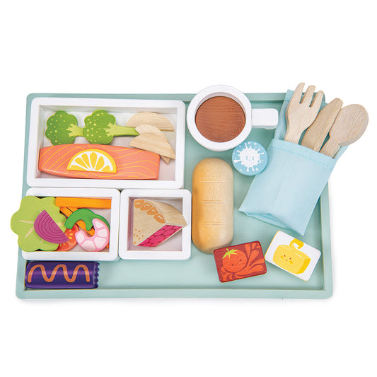 Tava cu meniu de avion, din lemn premium - Airline Meal Tray - TL8295