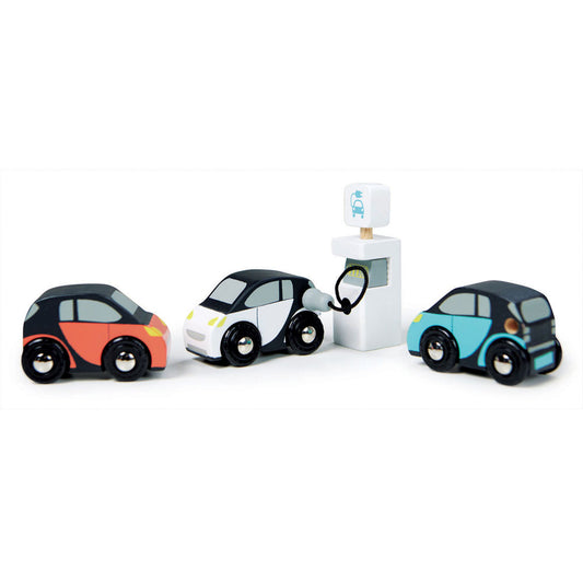 Imagine Set masini inteligente, din lemn premium - Smart Car Set - TL8373