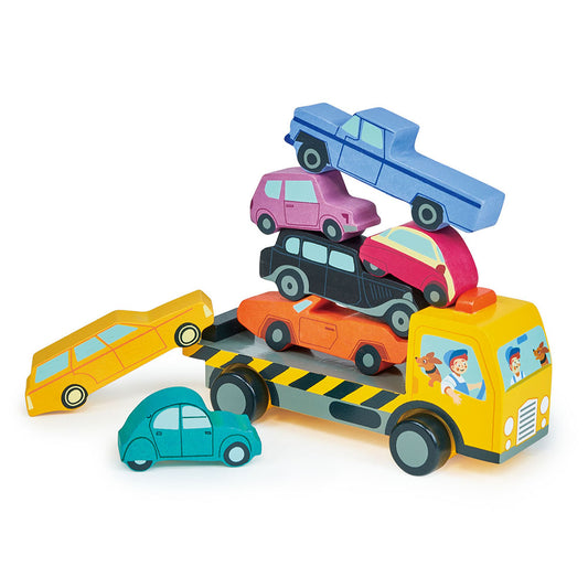Masinute suprapuse, din lemn premium - Stacking Cars - TL8663
