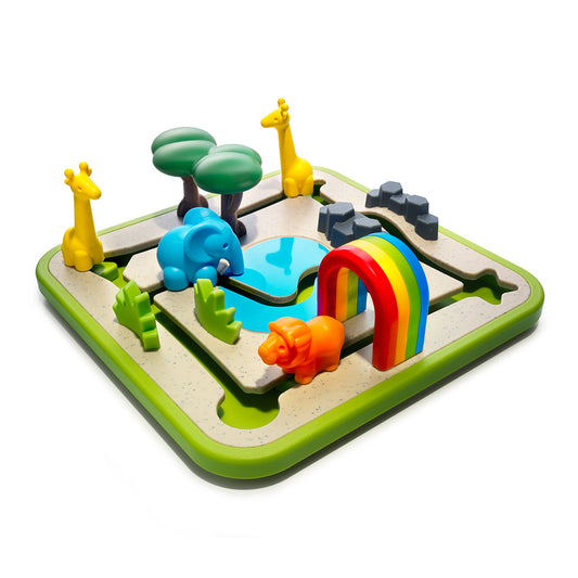 Smart Games - Safari Park Jr., joc de logica cu 60 de provocari, 3+ ani, editie internationala
