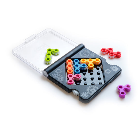 Smart Games - IQ Gears, joc de logica cu 120 de provocari, 7+ ani, editie internationala