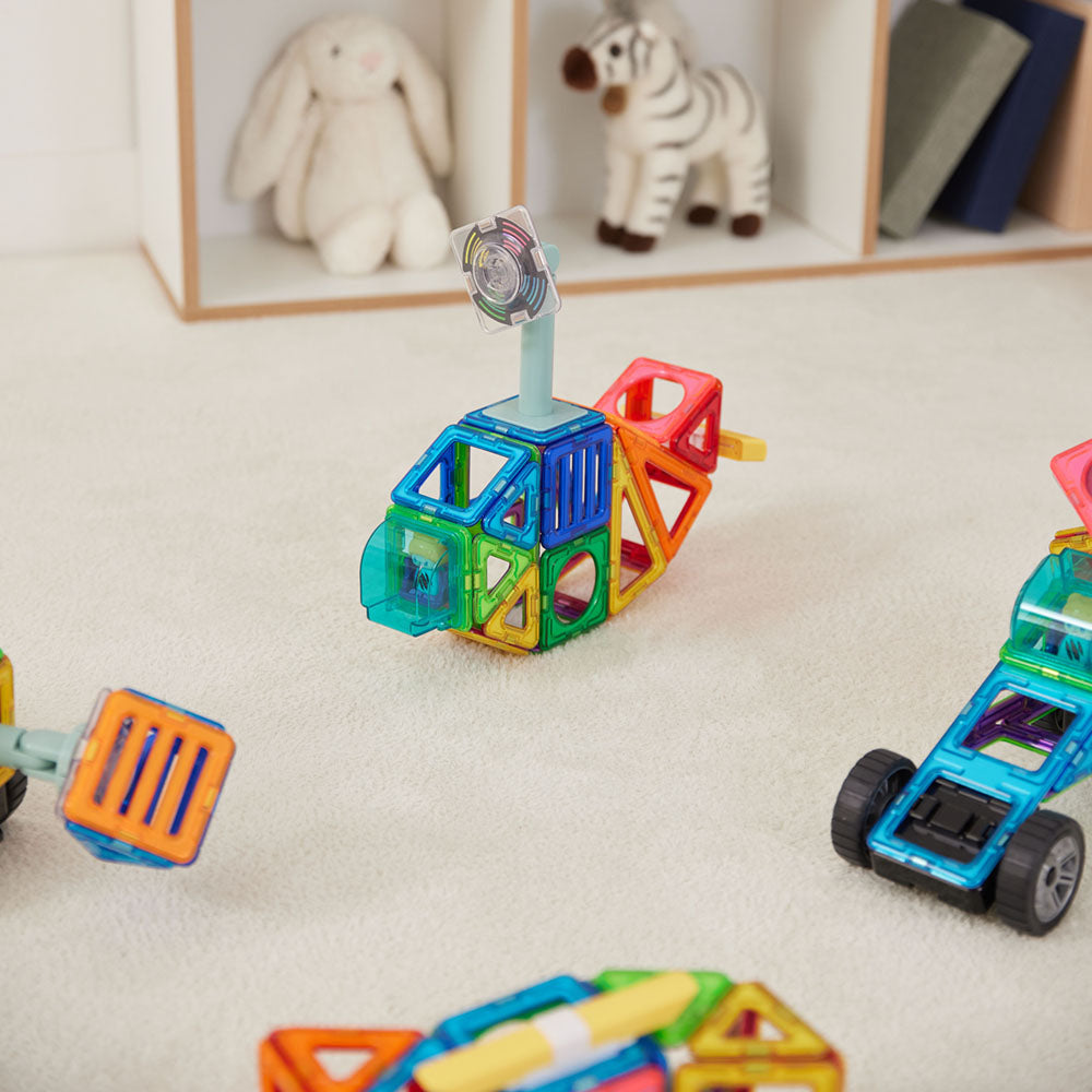 Joc magnetic de constructie Magformers Mystery Spin Set - cu Element Rotativ, 40 piese