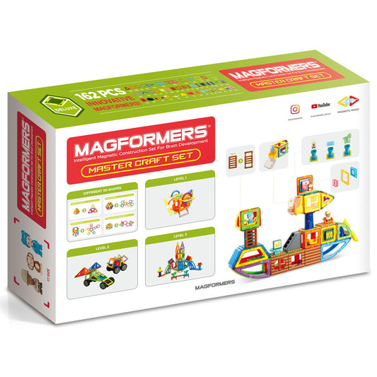Joc magnetic de constructie Magformers Master Craft Set - Gigantic, 162 piese
