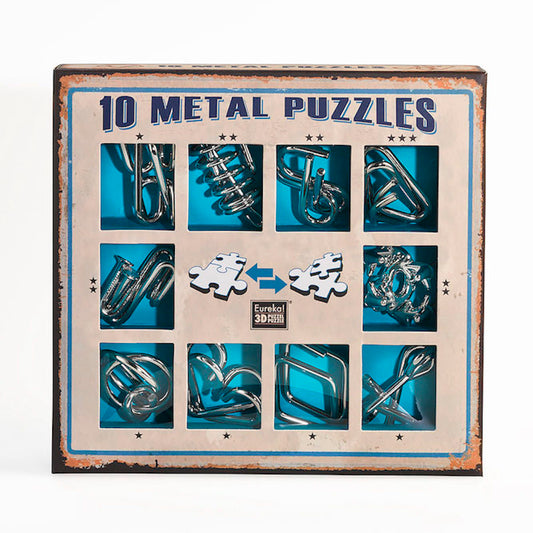 Imagine 10 Metal Puzzles Set Blue 
