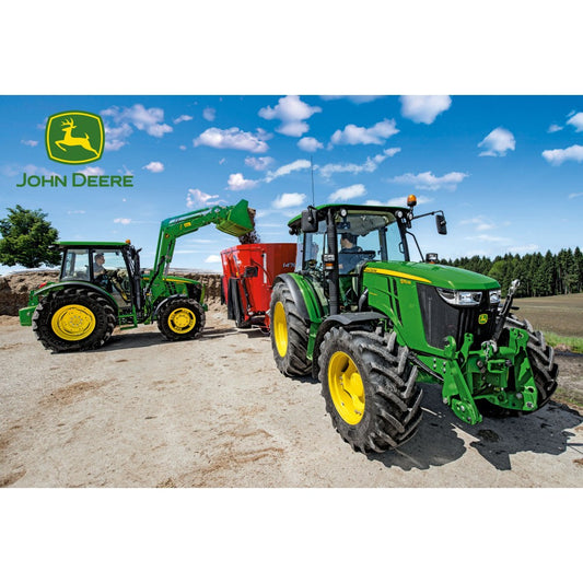 Imagine Imagine Puzzle Schmidt: John Deere - Tractor seria 5M, 150 piese + Cadou: macheta Siku