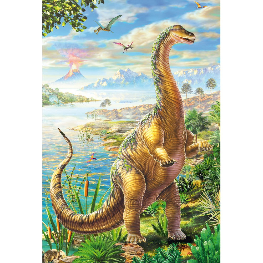 Imagine Puzzle Schmidt: Aventurile dinozaurilor, Set de 3 x 48 piese + Cadou: poster