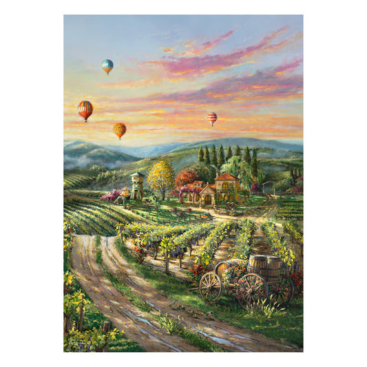 Imagine Puzzle Schmidt: Thomas Kinkade - Podgoria din valea linista, 1000 piese