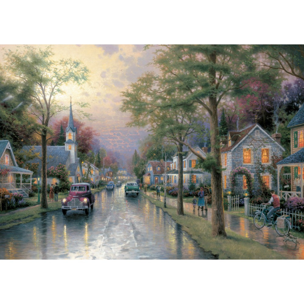 Imagine Puzzle Schmidt: Thomas Kinkade - Dimineața intr-un orasel, 1000 piese