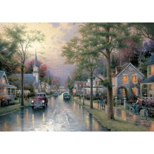 Imagine Puzzle Schmidt: Thomas Kinkade - Dimineața intr-un orasel, 1000 piese