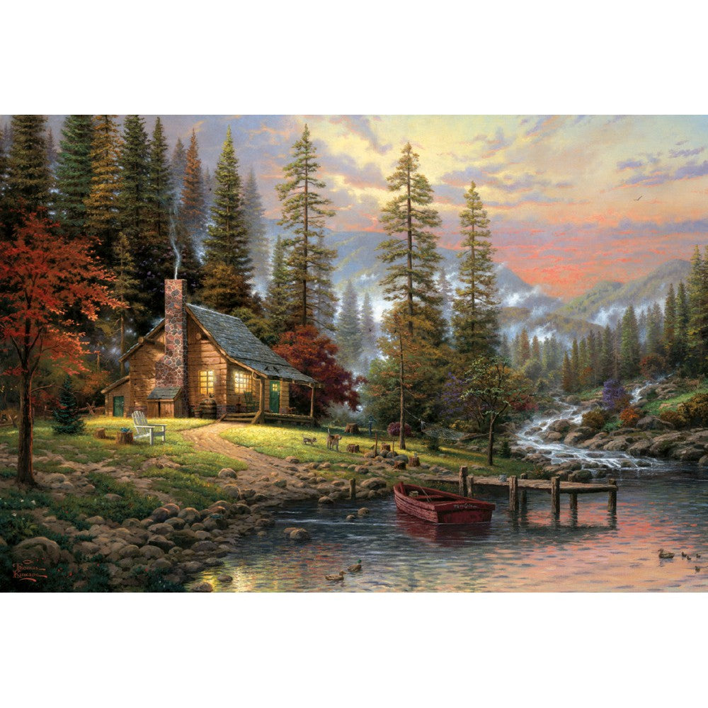 Imagine Puzzle Schmidt: Thomas Kinkade - Recreere la cabana, 500 piese