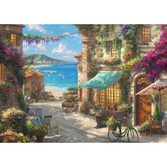 Imagine Puzzle Schmidt: Thomas Kinkade - Cafea pe Riviera Italiana, 1000 piese
