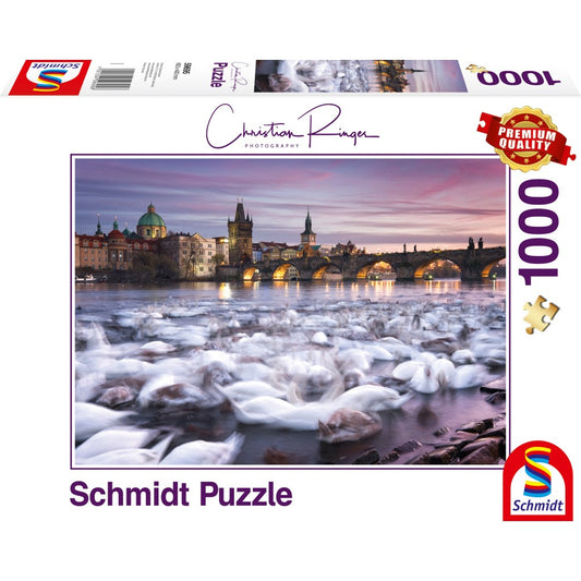 Imagine Puzzle Schmidt: Christian Ringer - Lebede din Praga, 1000 piese