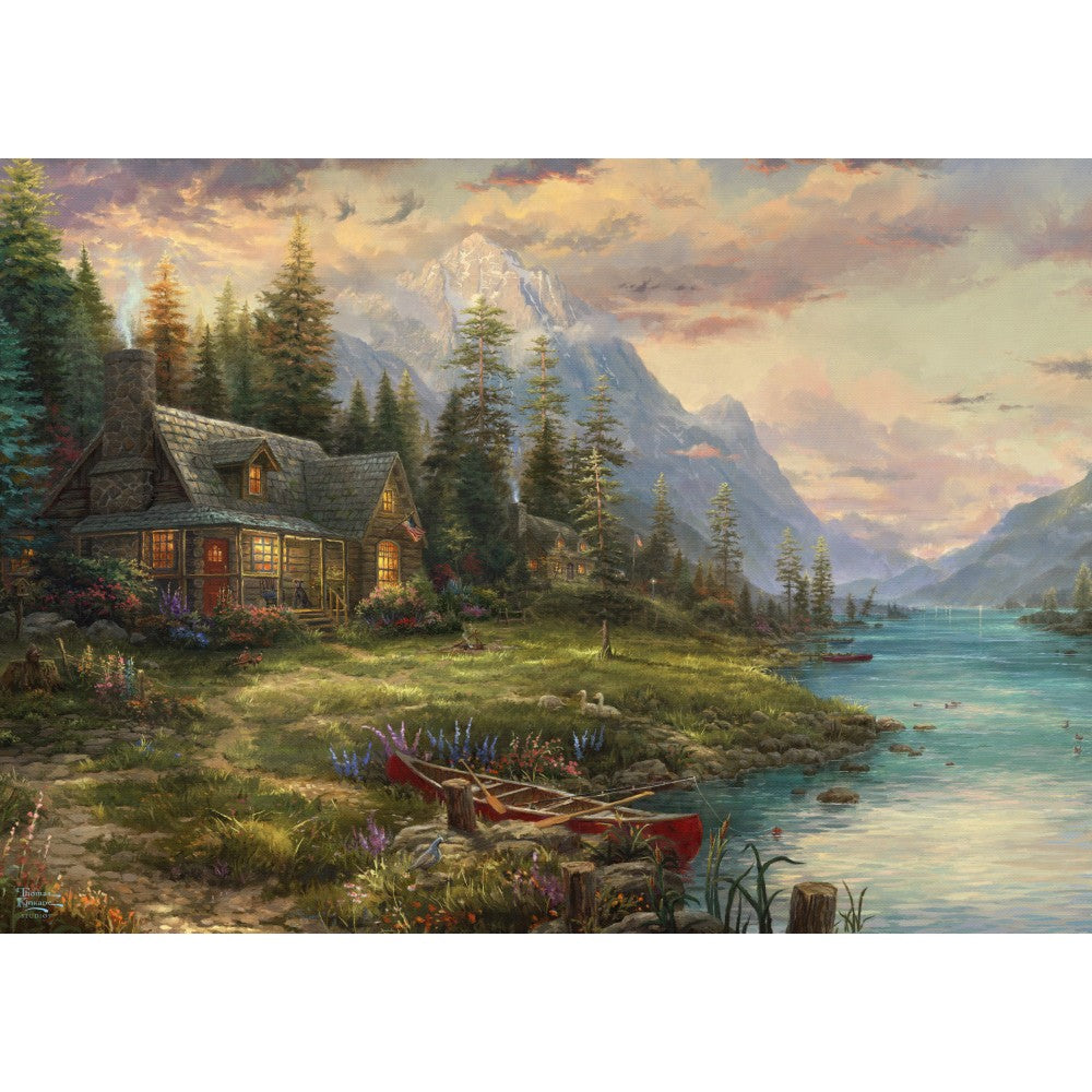 Imagine Puzzle Schmidt: Thomas Kinkade - Excursie de Ziua tatalui, 1000 piese