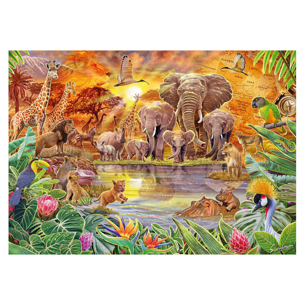 Imagine Puzzle Schmidt: Steve Sundram- Animale salbatice din Africa, 1000 piese