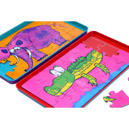 Imagine Puzzle cu Animale Magnetice Purple Cow