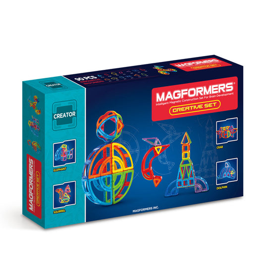 Joc magnetic de constructie Magformers Creative Set - Creativ, 90 piese