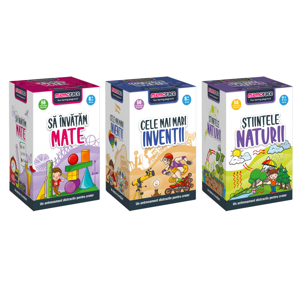 Imagine Pachet: Memorace Stiintele Naturii, Cele mai mari inventii, Sa invatam mate
