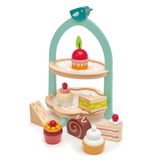 Imagine Stand pentru prajituri - Mini Chef Birdie Afternoon Tea - 9 piese - TL8242