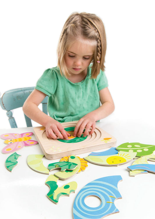 Imagine Puzzle educativ dezvoltarea fluturelui - Butterfly Life 4in1 - TL8413