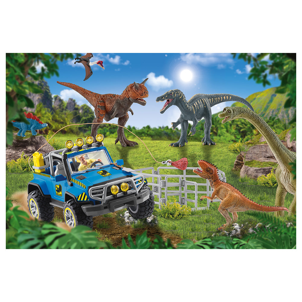 Puzzle Schmidt: Dinozauri gigantici, 60 piese + Cadou: figurina dinozaur Stegosaurus