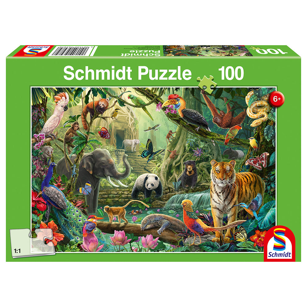 Puzzle Schmidt: Jungla colorata, 100 piese