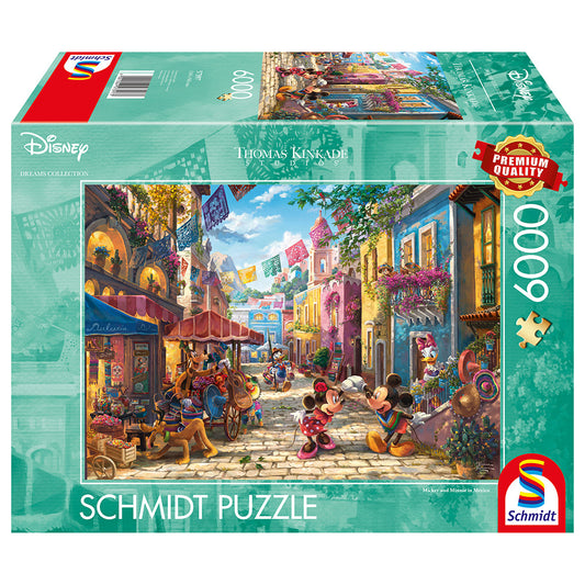 Puzzle Schmidt: Thomas Kinkade - Disney - Mickey si Minnie in Mexico, 6000 piese