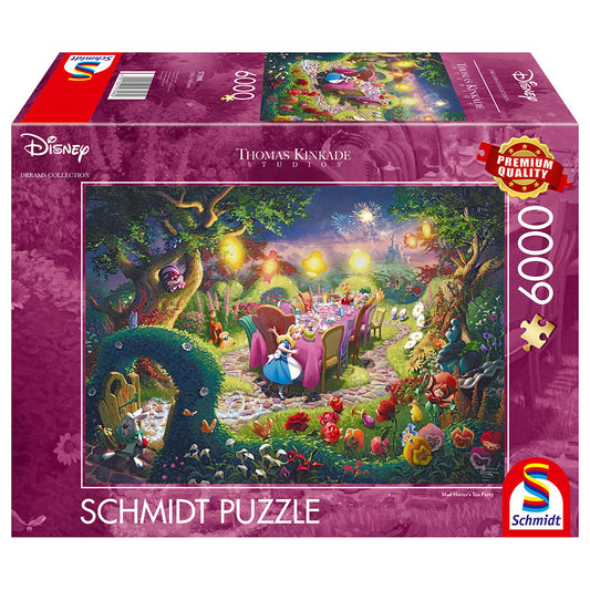 Puzzle Schmidt: Thomas Kinkade - Disney - Alice in Tara Minunilor, petrecerea, 6000 piese