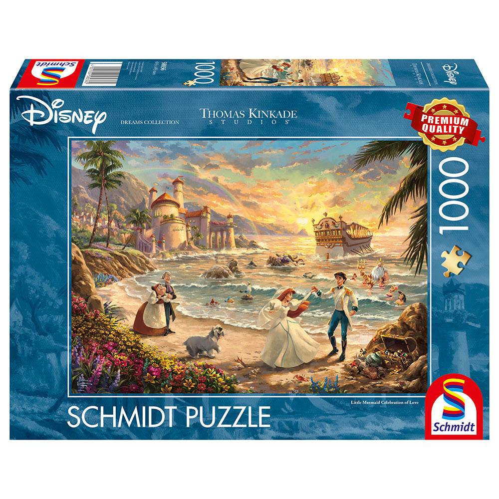 Puzzle Schmidt: Thomas Kinkade - Disney - Mica Sirena, sarbatoarea Iubirii, 1000 piese