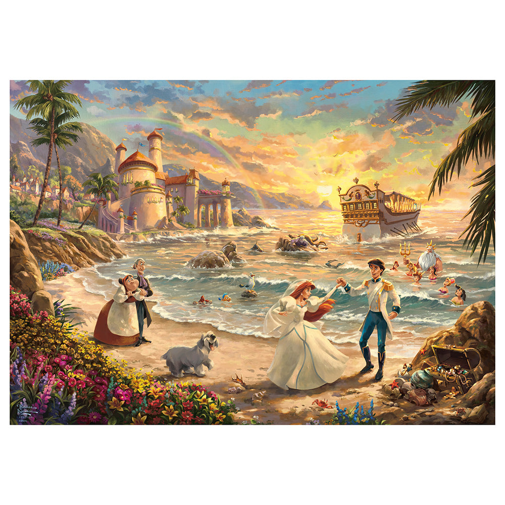 Puzzle Schmidt: Thomas Kinkade - Disney - Mica Sirena, sarbatoarea Iubirii, 1000 piese