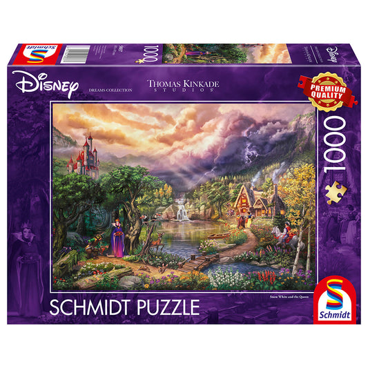 Puzzle Schmidt: Thomas Kinkade - Disney - Alba ca Zapada si Regina, 1000 piese