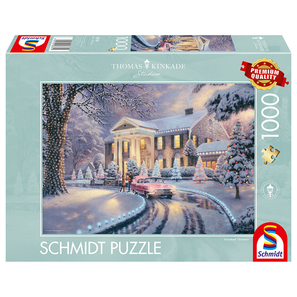 Puzzle Schmidt: Thomas Kinkade - Craciunul la Graceland, 1000 piese