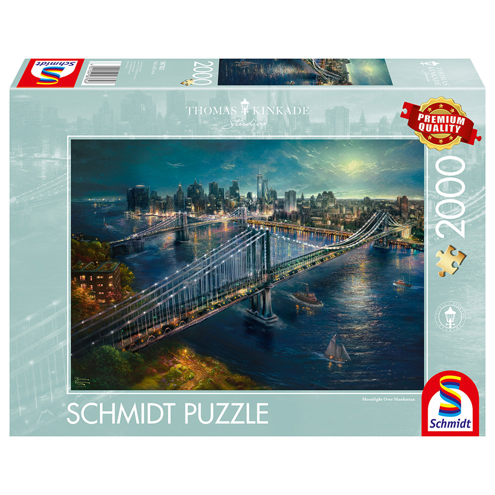 Puzzle Schmidt: Lumina lunii peste Manhattan, 2000 piese