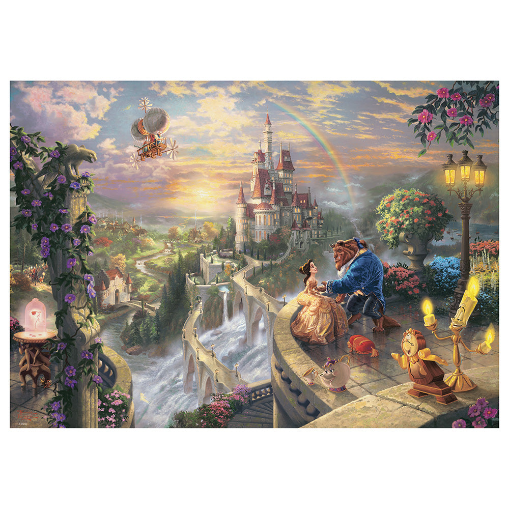 Puzzle Schmidt: Thomas Kinkade - Disney - Frumoasa si Bestia indragostindu-se, 1000 piese