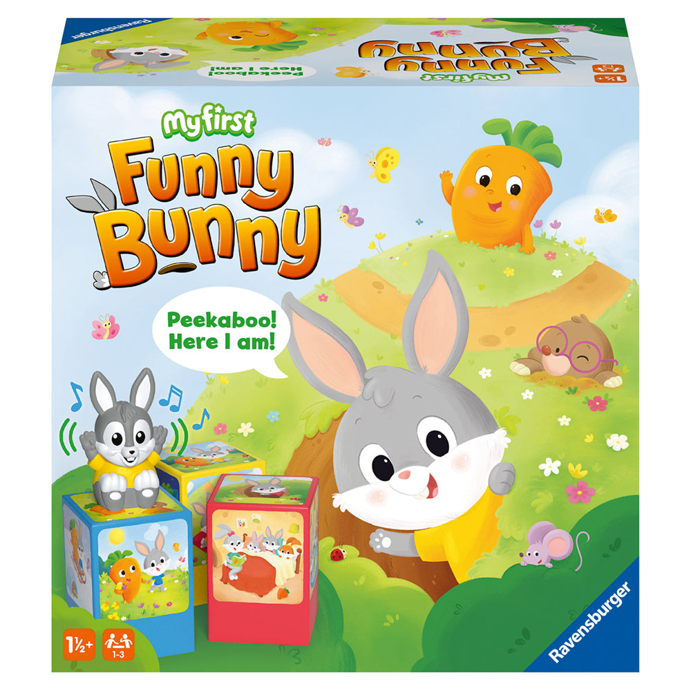 Imagine My first Funny Bunny Ravensburger, joc de societate pentru copii de la 18 luni