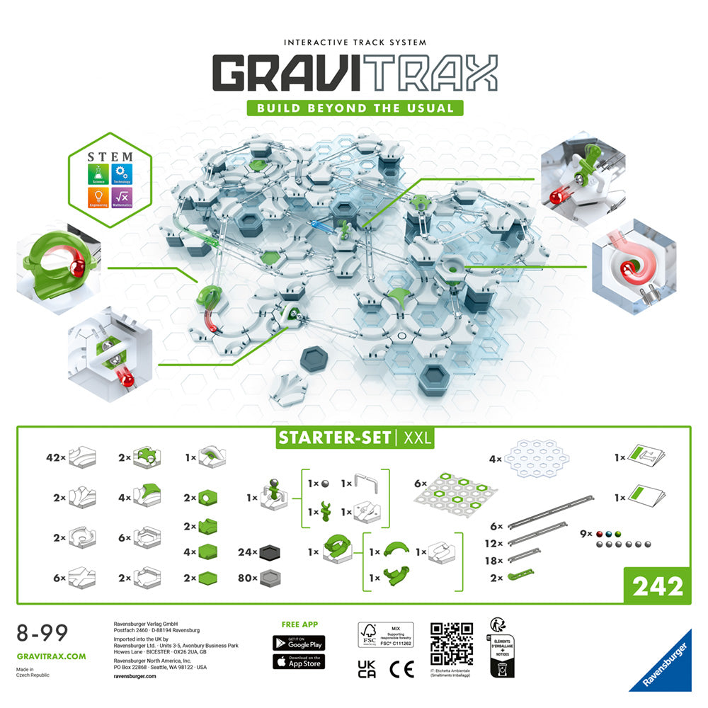 Joc de constructie Gravitrax Starter Set XXL, set de baza Editie Big Box