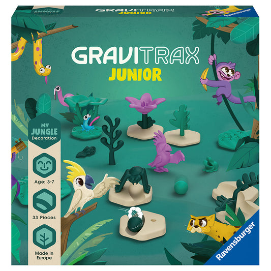 Joc de constructie Gravitrax Junior - Jungle - Set de accesorii, Jungla