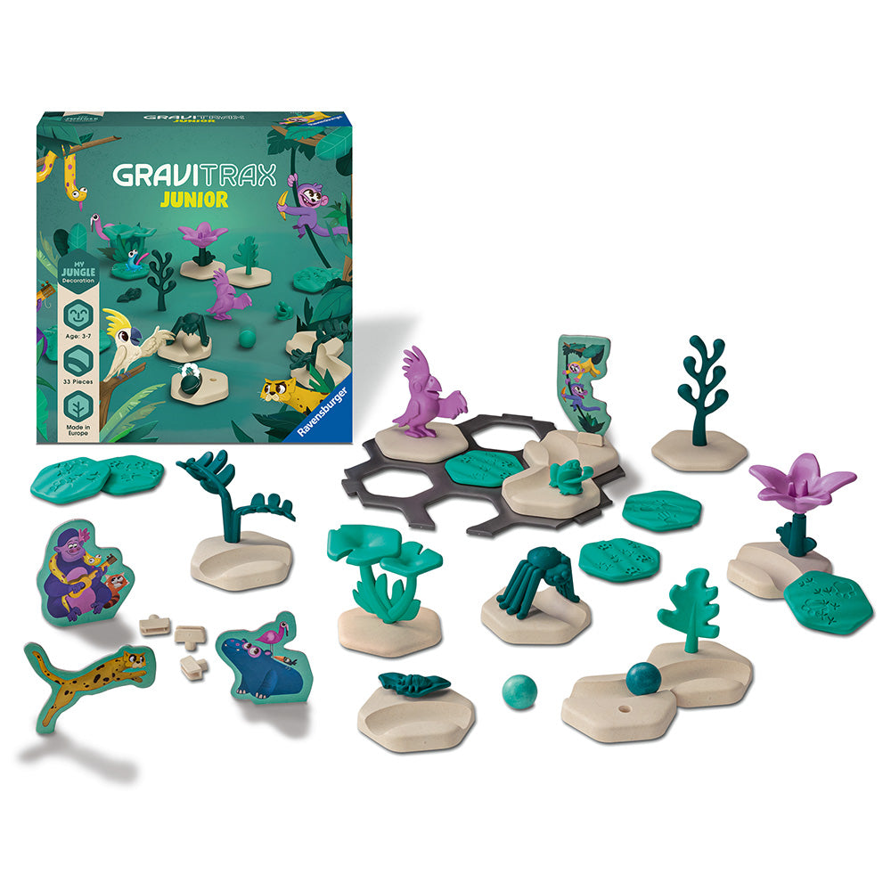 Joc de constructie Gravitrax Junior - Jungle - Set de accesorii, Jungla