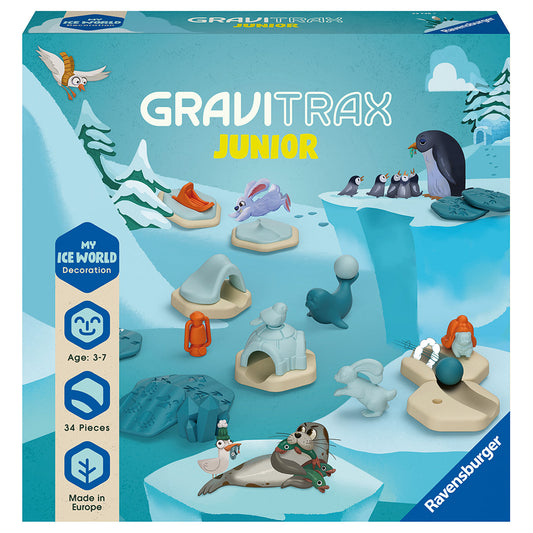 Joc de constructie Gravitrax Junior - Ice - Set de accesorii, Lumea Inghetata