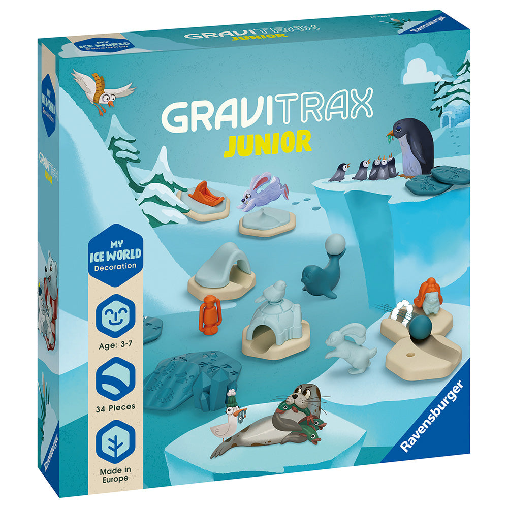 Joc de constructie Gravitrax Junior - Ice - Set de accesorii, Lumea Inghetata