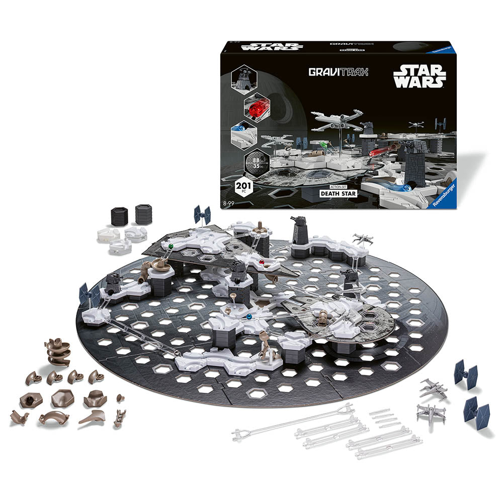 Joc de constructie Gravitrax Star Wars Action Set Death Star, set de baza editia Disney - Razboiul Stelelor