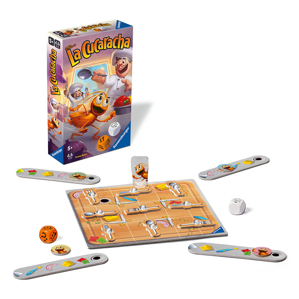 La Cucaracha Bring Along Ravensburger, joc de societate pentru copii de la 5 ani, editie compacta, multilingv incl.RO