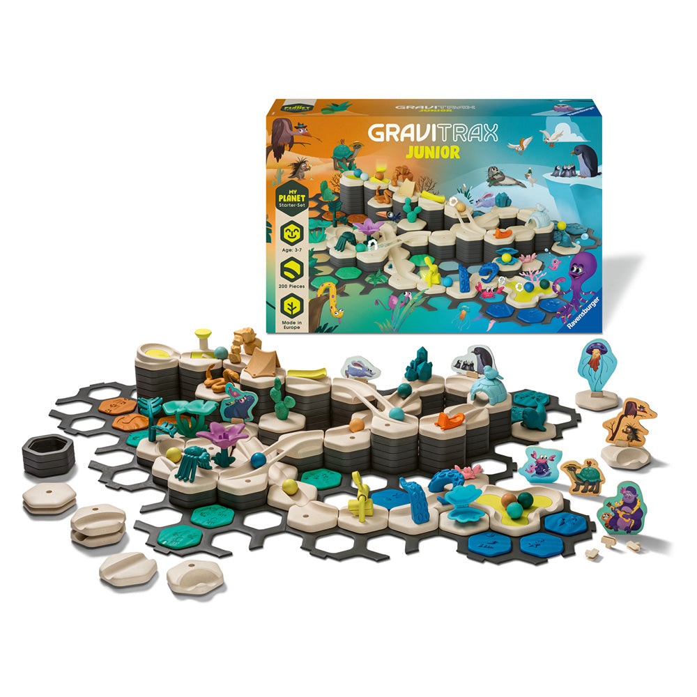 Imagine - Joc de constructie Gravitrax Junior pentru copii de la 3 ani - My Planet - Set de baza, Planeta