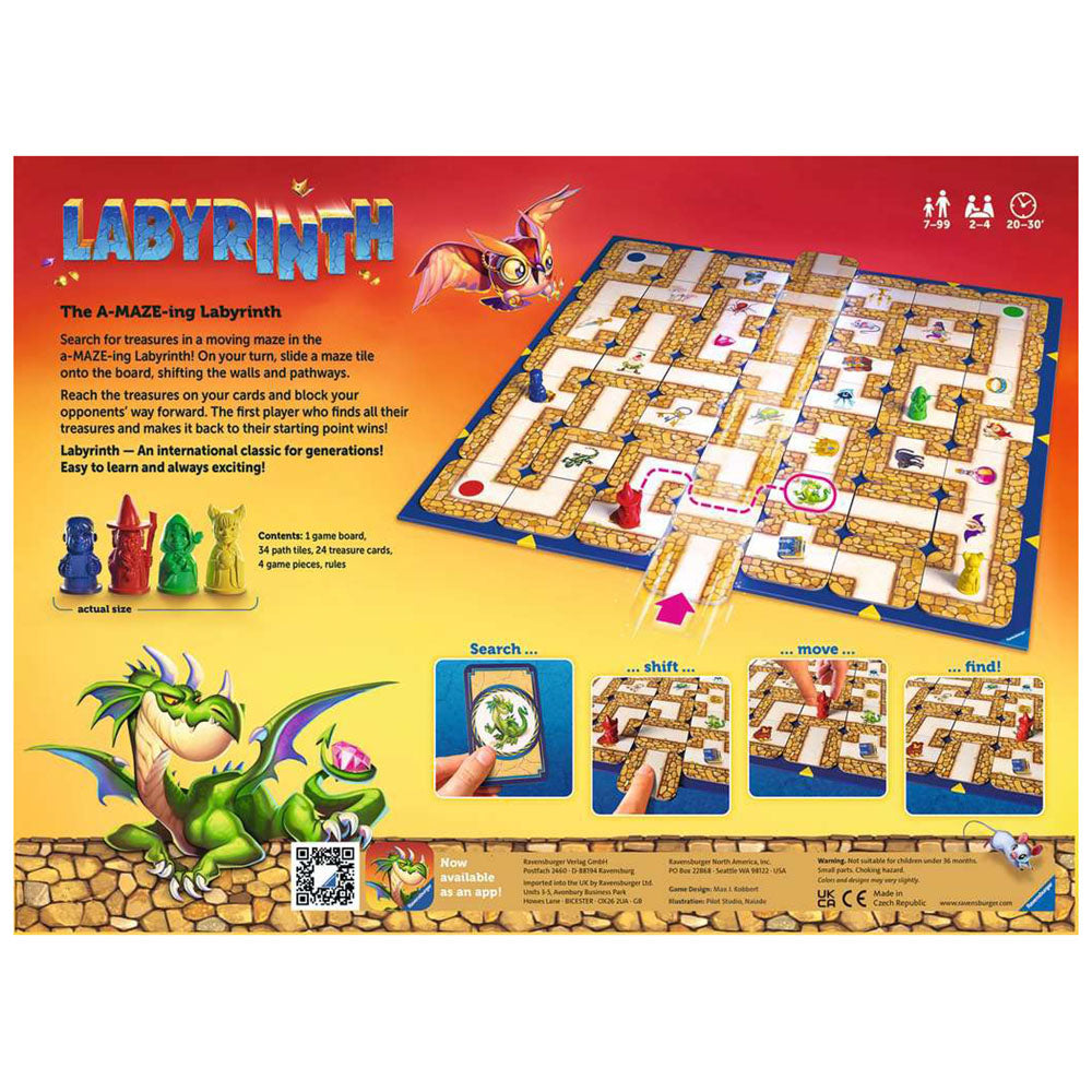 Imagine Labyrinth Ravensburger, joc labirint pentru copii de la 8 ani, multilingv incl. RO