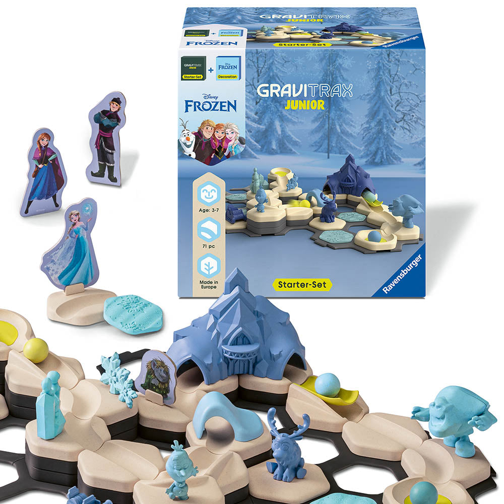 Joc de constructie Gravitrax Junior - Frozen - Set de baza Gravitrax Junior + extensia Disney - Regatul de Gheata