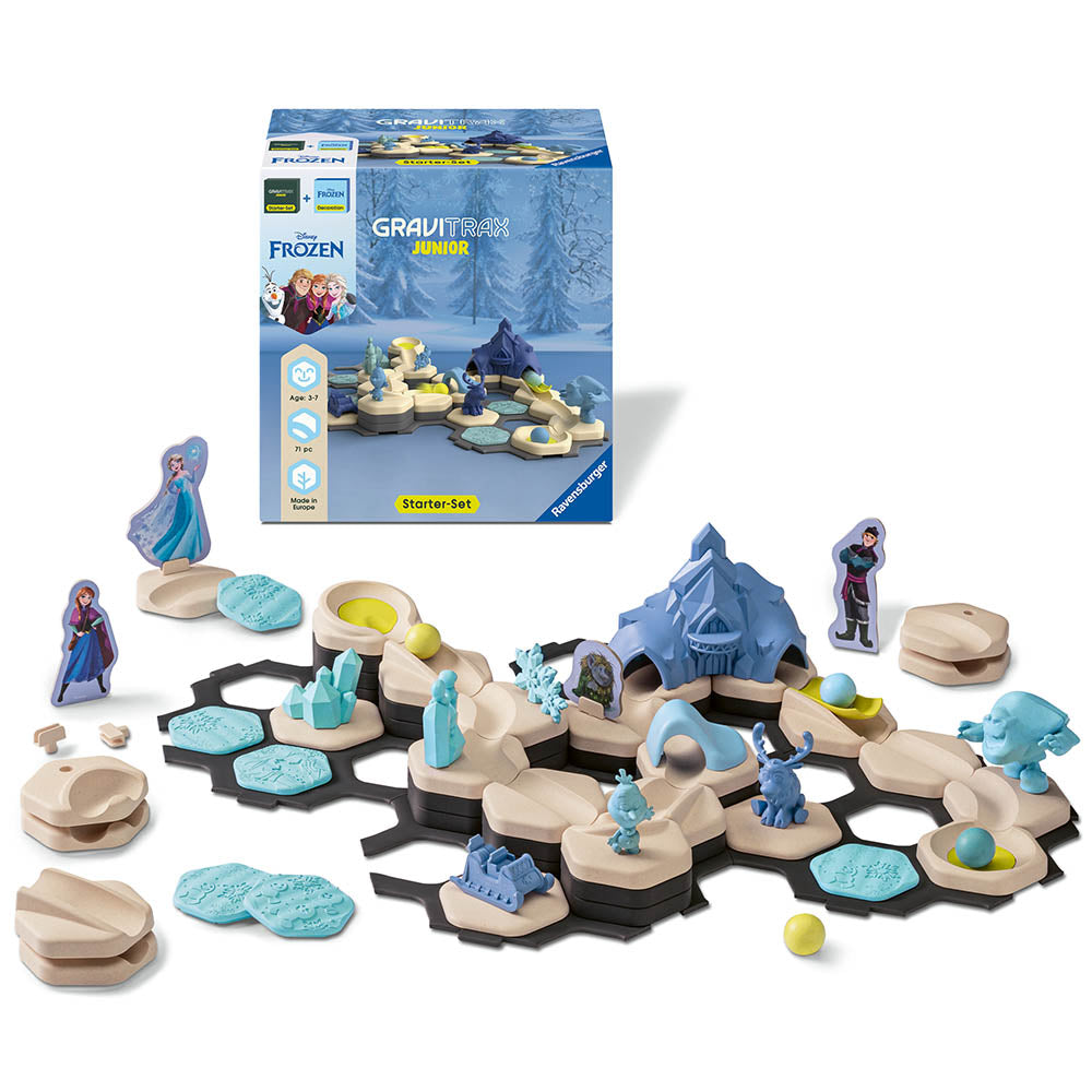 Joc de constructie Gravitrax Junior - Frozen - Set de baza Gravitrax Junior + extensia Disney - Regatul de Gheata