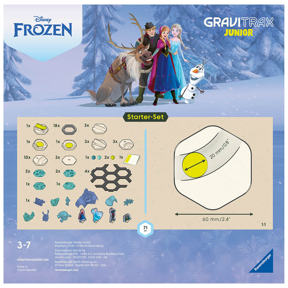 Joc de constructie Gravitrax Junior - Frozen - Set de baza Gravitrax Junior + extensia Disney - Regatul de Gheata