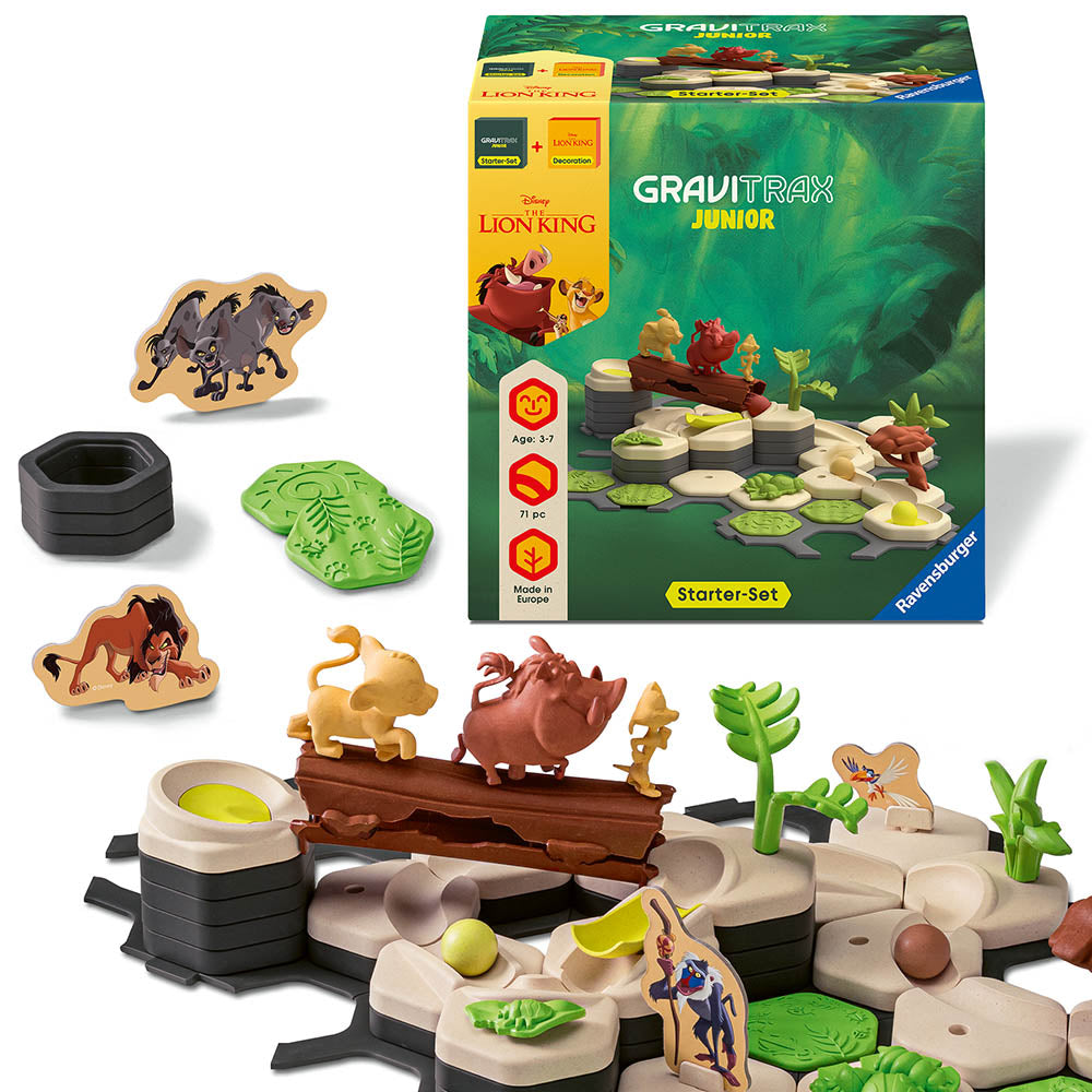 Joc de constructie Gravitrax Junior - Lion King - Set de baza Gravitrax Junior + extensia Disney - Regele Leu