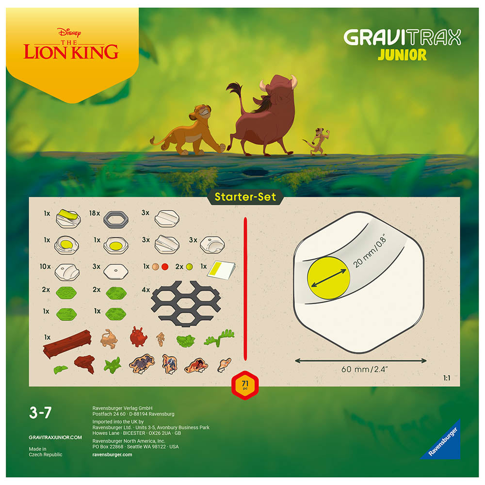 Joc de constructie Gravitrax Junior - Lion King - Set de baza Gravitrax Junior + extensia Disney - Regele Leu