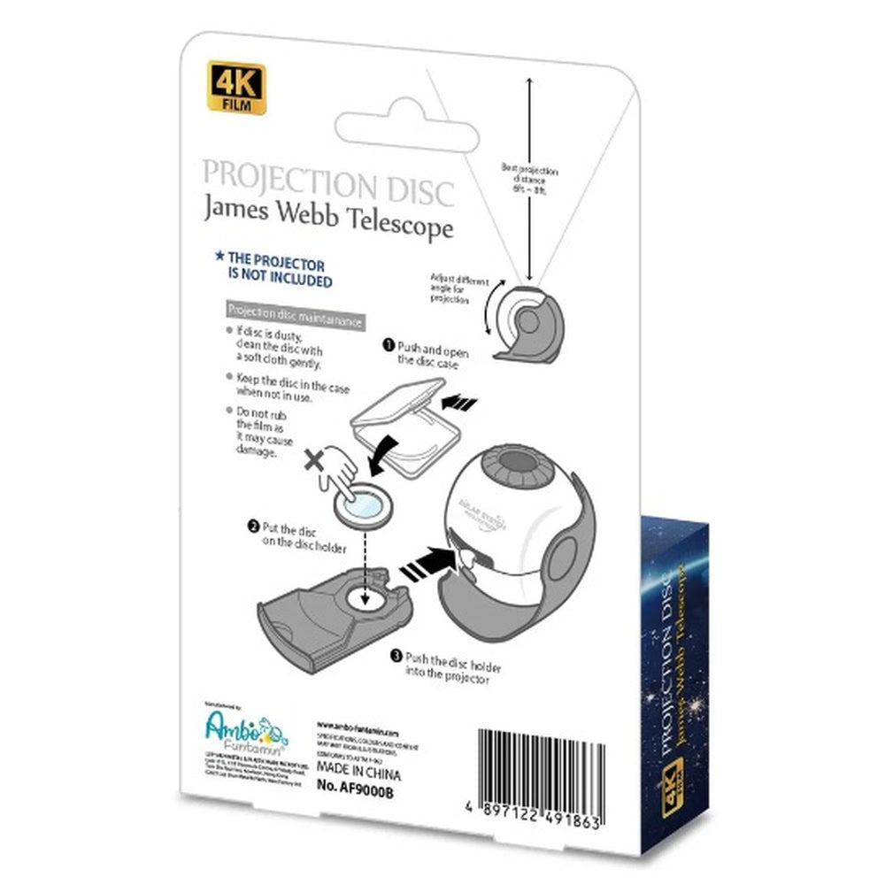Set de 4 discuri de proiectie: Imagini Telescopul James Webb, compatibil cu Proiectorul Planetariu